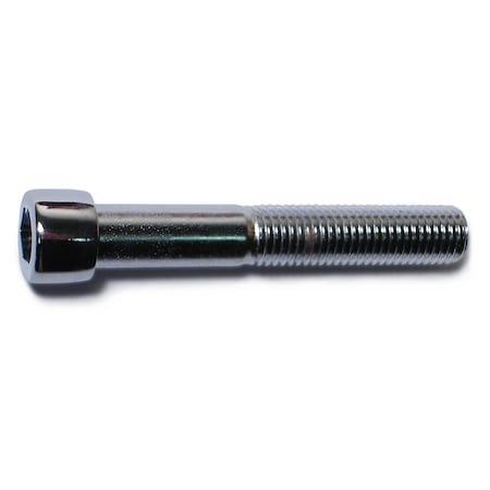 Midwest Fastener 5/16"-24 Socket Head Cap Screw, Standard, Chrome Plated Steel, 2 in Length, 10 PK 79771